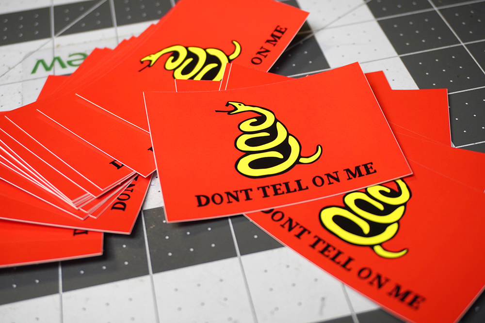 Don’t Tell On Me Stickers (2 pack)