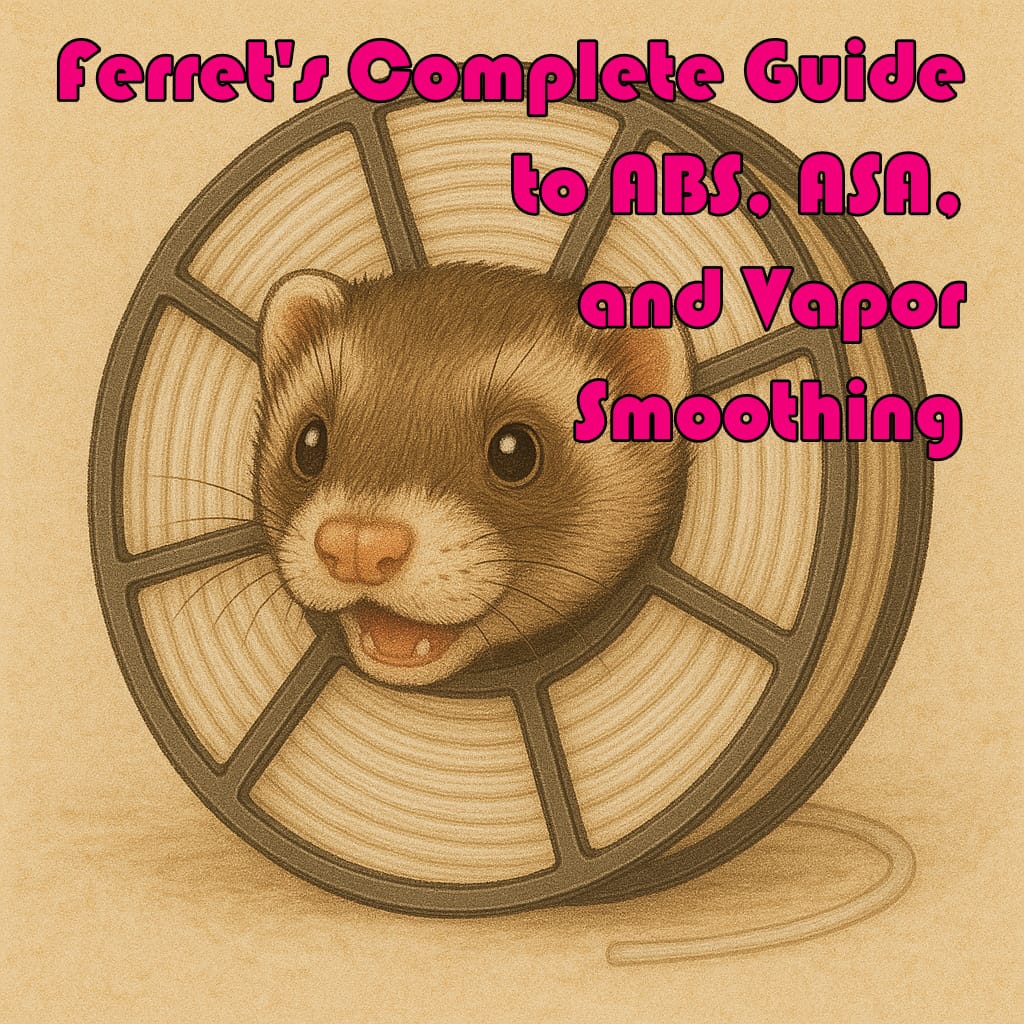 A Ferrets Complete Guide to printing with ABS and ASA filaments and vapor smoothing ABS or ASA Prints