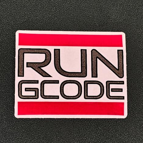 Run GCode Sticker