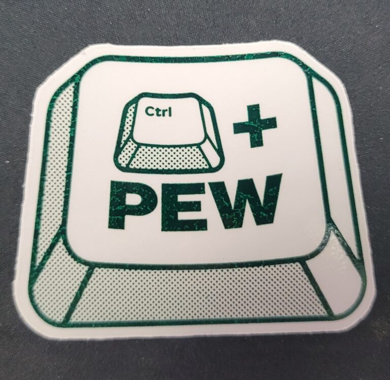 Ctrl+Pew Logo Sticker 2023 Edition